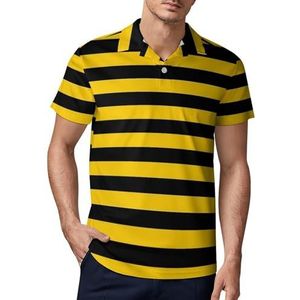 Strepen Casual Heren T-shirts Korte mouw Sneldrogende Golf Tees Tops Buitensporten Werk 18.99