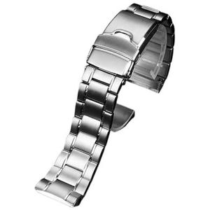 Fit for Seiko PROSPEX abalone SRPA21J1/SRPE99K1 srp777 srpc25 773 band Massief stalen horloge band polsband veiligheid gesp Armband 22mm (Color : Silver three beads, Size : 22mm)
