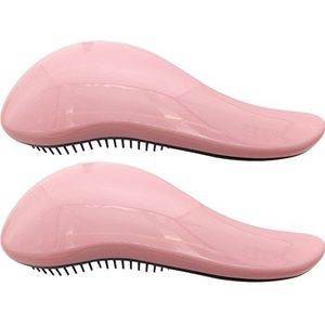 Lurry Detangling Brush Glide Thru Detangler Haar kam 2pc pink
