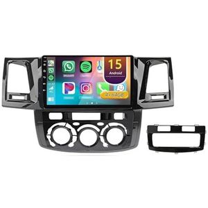 Android 15 Radio,voor Toyota Fortuner Hilux Revo Vigo 2007-2015, 9 Inch Touchscreen Autoradio Met Wireless CarPlay Android Auto Bluetooth WIFI GPS-navigatie Swc(A 4core (2G+32G))