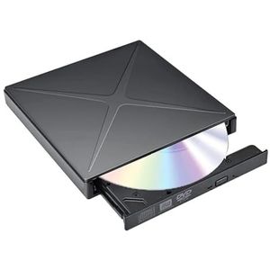 Externe Optische Drive USB 3.0 Draagbare CD DVD +/RW-drive DVD-speler For Laptop CD-ROM-brander Met USB-poort TF/SD-kaartsleuven Heldere Beeldkwaliteit Stabiele Audio