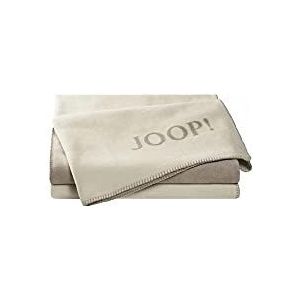 Joop! Plaid deken Uni Doubleface ecru-veer katoen/dralon, afmetingen: 200cm x 150cm, 693426