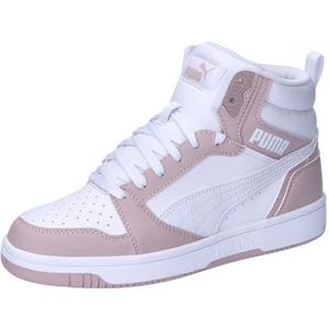 PUMA Unisex Rebound V6 Mid Jr Sneaker voor kinderen, Mauve Mist PUMA Wit Vapor Grijs, 6 UK