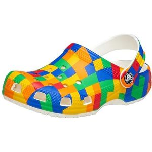 Crocs Unisex-Child Classic Graphic Clog, Digi Blok/Multi, 6 Big Kid