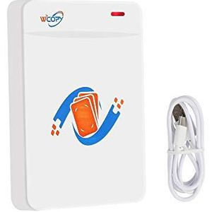 FTSTech RFID-kaartlezer schrijver kopieerapparaat duplicator, werken op ramen, ondersteuning decode ID IC-kaart NFC-chip RFID-polsband, geleverd met software, plug and play