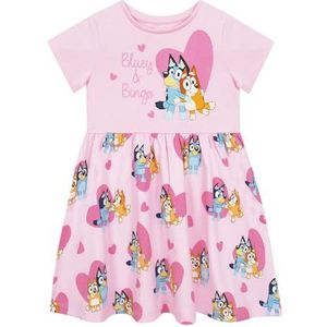 Bluey Jurk | Bingo Meisjesjurk | Zachte Katoenen Jurk | Meisjes Zomerjurken | Roze 98