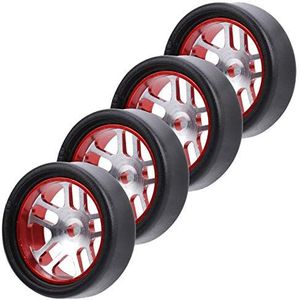 Rc autoband, eenvoudige installatie 1/28 Rc banden 20 mm wielnaaf diameter 8 mm breedte voor K969 afstandsbediening auto(rood)