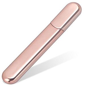 MiDenso Premium glazen nagelvijl met etui, Crystal Diamond Salon Beste Beauty Nagelbuffer voor natuurlijke en acryl nagels, kerstcadeau voor vrouw en man, abrikoos