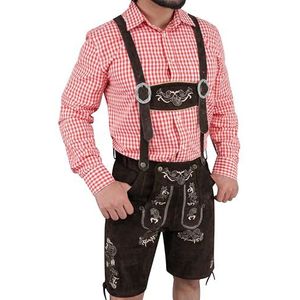 TR Martha Premium lederhose voor heren - elegante klederdrachtbroek maat 46-60 - designer lederhose in 4 kleurvarianten, donkerbruin, 46