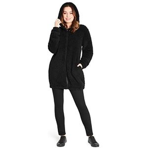 CityComfort Hoodie voor dames, warme zachte fleece hoodies - Geschenken voor vrouwen, Zwarte Longline, M