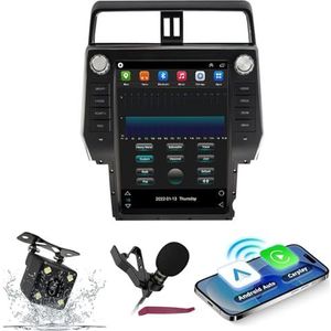 Android 15 Autoradio Navi voor T-oyota Prado (2018) 12.1""Touchcreen DVD Multimedia Speler met Draadloze Carplay GPS Navigatie FM BT Ontvanger 5G-WiFi HIFI SWC DSP MIC,8g+128g