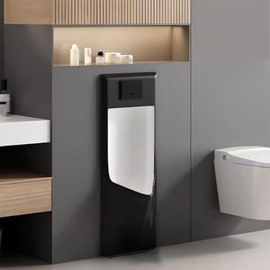 Zwart,Floor standing,Commercial Washout Urinal,Induction Adult Urinal,Urinals for Men Spill Proof,Commercial Flushing Urinals, Splash-Proof Male Urinal,for Bathrooms, Hotels, Shopping