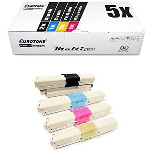 5x Eurotone Toner voor OKI MC 351 352 361 362 561 562 DN DNW vervangen alle kleuren