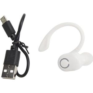 headset, Kunststof Siliconen -headset Ergonomisch met Microfoon voor op Kantoor (Wit)
