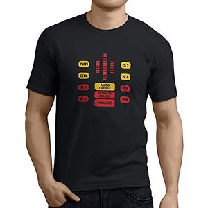 TusPersonalizables.com Knight Rider T-shirt met controlebord, fantastische auto, Zwart, L