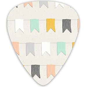 Gitaar Picks Hand Geschilderd Bunting Patroon Achtergrond Premium Picks Sampler 12 Packs - Variety Guitar Picks Plectrums