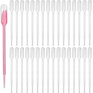 300 stuks Pipetten, 1 ml transparante herbruikbare Pipetten, Maatpipetten, Transferpipetten, Toevoerpipetten Druppelaar voor Laboratorium, Klaslokaal, Experimenten