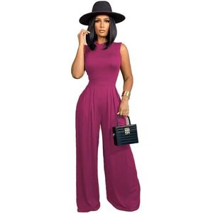 yk8fass Eendelig pak wijde pijpen broek em-4946 (M,Rose rood)