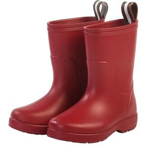 Regenschoenen for jongens en meisjes, regenlaarzen, waterdichte schoenen, antislip regenlaarzen(Color:Red,Size:20)