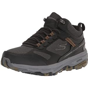 Skechers 220597 Blk-sneaker voor heren, zwart leer, textiel, synthetisch, 45,5 EU