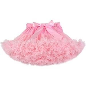 Baby Meisjes Tutu Rok Prinses Pluizige Zachte Tule Ballet Dans Pettiskirt Verjaardagsfeestje Tule Geplooide Jurk S Roze 2-4 jaar