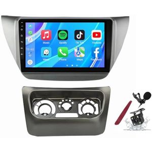 Android 14 Autoradio Sat Navi voor M-itsubishi Lancer IX (2000-2010) 9 Inch Touchscreen Multimedia Speler met Draadloze Carplay GPS Navigatie FM RDS Bluetooth 5G-WiFi SWC DSP,M100s