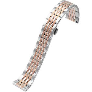 yaponuk 22mm rvs Horlogeband Voor Armani AR1945/1648/1863/AR2447/AR11121 Voor heren polsband Metalen Armband(Rose Gold)