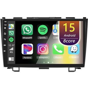Android Radio voor Honda CR-V 2007-2011, 9 inch Touchscreen Autoradio met Wireless CarPlay Android Auto Bluetooth WIFI(8Core(8+128GB))