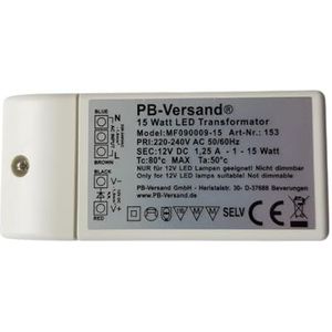 LED-lamp transformator 12V DC 0,5 - 15 Watt Type: MF090009 voeding driver G4 transformator