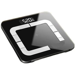 Lichaamsgewicht Schaal Slimme Badkamer Lichaamsvet Weegschaal Balans Bluetooth Menselijk Weigt BMI Schaal Vloer 20 Gegevens Gemakkelijk Te Gebruiken(Black)