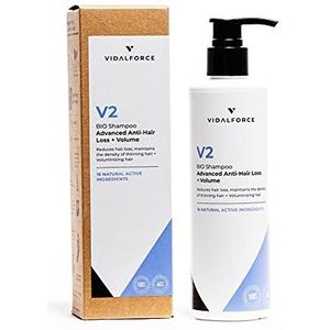 VidalForce, V2 Organische Gecertificeerde Natuurlijke Anti-haaruitval Shampoo | Gevorderde Haaruitval + Instant Volume