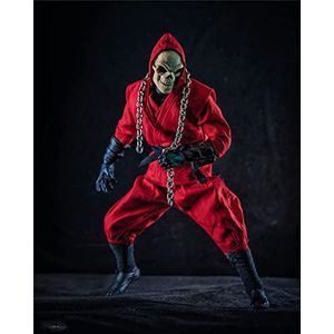 MDybf 1/12 schaal figuur poppenkleding, Ninja pak, outfit kostuum for 6 inch vrouwelijke actiefiguur 1/6 schaal actiefiguurset ( Color : Red )