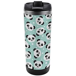 Leuke Panda Grappige Koffiekop Reismok Theemokken met Lekvrij Deksel voor Warme En Koude Dranken