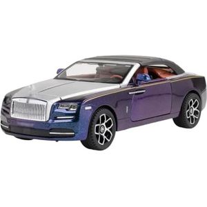 legering auto model speelgoed Voor Rolls-Royce 1:24 Legering Model Speelgoed Auto Simulatie Diecasts & Toy Vehicles Geluid Collectie Speelgoed Gift (Color : Purple)