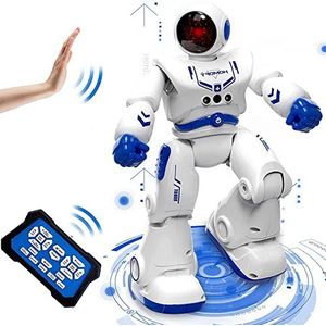 Robot speelgoed voor jongens en meisjes vanaf 4, 5, 6, 7, 8, 9, 10 jaar oud, robot, afstandsbediening, programmeerbaar, RC robot met gebarenbesturing/leren lopen, speelgoed voor verjaardagscadeaus