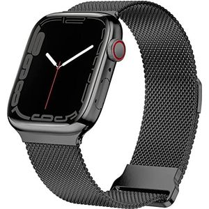 Strap-it Milanees bandje - zwart - Geschikt voor Apple Watch - Afmetingen: 42-44 - 45-49mm