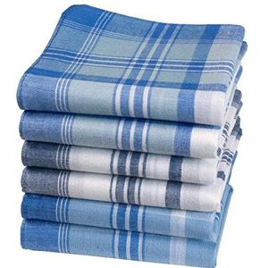 Stoffen Zakdoeken Oscar voor Heren – 100% Garengeverfd Katoen – 40x40 cm – Klassiek, Duurzaam en Voordelig (6 Stuks)