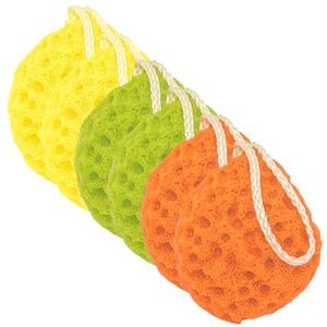 FUIPVGI 6 stuks lichaamsbadspons, douchesponzen voor het reinigen van exfoliërende lichaamsspons, premium zachte delicate badspons voor volwassenen en kinderen, dagelijkse verzorging