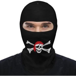 Skull Crossbones Piratenvlag Ademend Ski Gezichtsmaskers Winddicht Bivakmuts voor Mannen Vrouwen Outdoor Sport