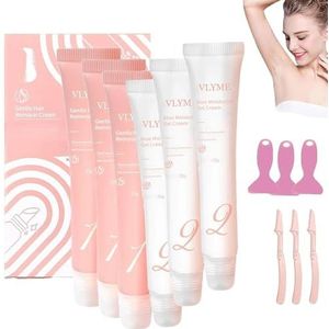 Vlyme Beard Be Gone Kit, Vlyme Removal Cream, Painless Hair Removal Cream, Lasting Smooth Skin, Facial Hair Removal, Suitable for All Skin Types(3set)
