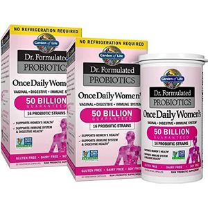 Garden of Life Probiotische supplement capsules voor vrouwen, Dr. geformuleerd eenmaal per dag voor de gezondheid van de spijsvertering, plank stabiel, 30 Count x 2 (60 Totaal)
