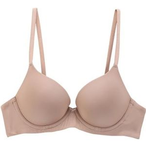 MERAXKL Vrouwen Body Shaping Bra, ondergoed Soft Touch Sexy Deep V Everyday Bra Zachte stalen ring Double-Breasted gesp op de rug (Color : Skin colour, Size : 70C/32C)