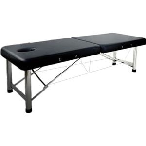 Opvouwbaar massagebed met hoofdgat, acupunctuur- en moxibustiebed, draagbaar handzaam tatoeagetherapiebed, geschikt for spa-salon(Black)