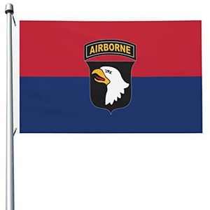 Tuinvlag vlag van de Amerikaanse 101St Airborne Division 90X150cm Indoor Vlag Met Oogjes Strand Vlaggen Grappige Outdoor Vlag Decoratie Voor Carnaval Festival Vieringen