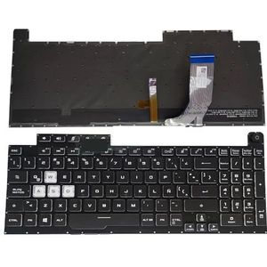 UI Latijns toetsenbord RGB-achtergrondverlichting voor ASUS voor ROG voor Strix G731 G731GW G731GV G731GU G731GT Laptoptoetsenborden Kleurrijk 661LSF00(Latin RGB Light)