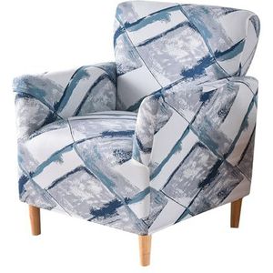 TIANSHU Vleugelstoelhoes, Vleugelstoel Fauteuilhoes Bevat 1 Stoelhoes en 1 Stoelkussenhoes Stretch Antislip Fauteuilbeschermer Afneembare Fauteuilhoes Wasbaar (Type B, Wijnrood