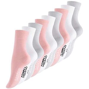 Vincent Creation 6 - 9 paar bamboe sokken, uniseks, bamboesokken voor dames en heren, met de hand afgehechte kant, 9 paar - gesorteerd (roze, wit, lichtgrijs), 35-38 EU