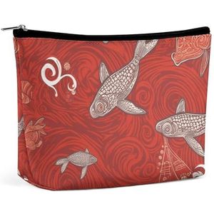 NKJJSTES Grote Capaciteit Kosmetische Zak Waterdichte Kosmetische Organisator Speelse Panda Cosmetische Toebehoren Organizer voor Vrouw, Rode Zee Dier, Eén maat