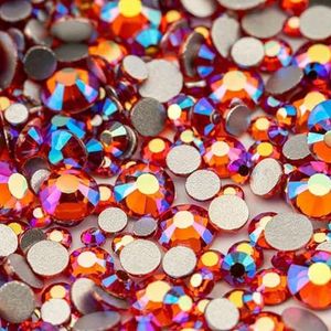 SS6-SS20 Mixformaat Glazen Strass Kristal Flatback Glitter Steen Nail Art Accessoires DIY Decoratie-Hyacinth AB-Mixformaat (20g)