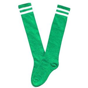 UJUNAOR Lange voetbalsokken voor kinderen, middelpijpsokken, katoenen sokken, jongens en meisjes, sportsokken (groen, één maat), groen, One Size